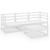 Set mobilier de grădină, 4 piese, alb, lemn masiv de pin GartenMobel Dekor
