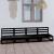Set mobilier de grădină cu 4 locuri, negru, lemn masiv de pin GartenMobel Dekor