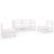 Set mobilier de grădină, 4 piese, alb, lemn masiv de pin GartenMobel Dekor