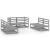 Set mobilier de grădină, 6 piese, gri, lemn masiv de pin GartenMobel Dekor