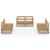 Set mobilier de grădină, 6 piese, maro miere, lemn masiv de pin GartenMobel Dekor