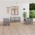 Set mobilier de grădină, 6 piese, gri, lemn masiv de pin GartenMobel Dekor