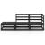 Set mobilier de grădină, 3 piese, negru, lemn masiv de pin GartenMobel Dekor