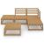 Set mobilier de grădină, 5 piese, maro miere, lemn masiv de pin GartenMobel Dekor