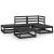 Set mobilier de grădină, 5 piese, negru, lemn masiv de pin GartenMobel Dekor