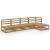 Set mobilier de grădină, 5 piese, maro miere, lemn masiv de pin GartenMobel Dekor