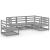 Set mobilier de grădină, 5 piese, gri, lemn masiv de pin GartenMobel Dekor