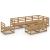 Set mobilier de grădină, 8 piese, maro miere, lemn masiv de pin GartenMobel Dekor