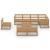 Set mobilier de grădină, 9 piese, maro miere, lemn masiv de pin GartenMobel Dekor