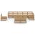 Set mobilier de grădină, 9 piese, maro miere, lemn masiv de pin GartenMobel Dekor