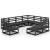 Set mobilier de grădină, 9 piese, negru, lemn masiv de pin GartenMobel Dekor