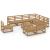 Set mobilier de grădină, 10 piese, maro miere, lemn masiv pin GartenMobel Dekor