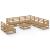 Set mobilier de grădină, 10 piese, maro miere, lemn masiv pin GartenMobel Dekor