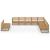 Set mobilier de grădină, 10 piese, maro miere, lemn masiv pin GartenMobel Dekor