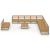 Set mobilier de grădină, 12 piese, maro miere, lemn masiv pin GartenMobel Dekor