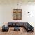 Set mobilier de grădină, 12 piese, negru, lemn masiv de pin GartenMobel Dekor