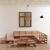 Set mobilier de grădină, 12 piese, maro miere, lemn masiv pin GartenMobel Dekor