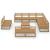 Set mobilier de grădină, 12 piese, maro miere, lemn masiv pin GartenMobel Dekor