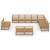 Set mobilier de grădină, 12 piese, maro miere, lemn masiv pin GartenMobel Dekor