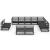 Set mobilier de grădină, 12 piese, negru, lemn masiv pin GartenMobel Dekor