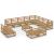 Set mobilier de grădină, 13 piese, maro miere, lemn masiv pin GartenMobel Dekor