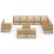 Set mobilier de grădină, 13 piese, maro miere, lemn masiv pin GartenMobel Dekor