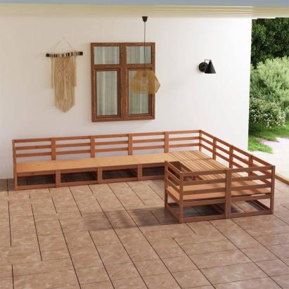 Set mobilier de grădină, 9 piese, lemn masiv de pin GartenMobel Dekor