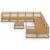 Set mobilier de grădină, 11 piese, lemn masiv de pin GartenMobel Dekor