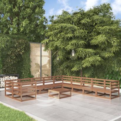 Set mobilier de grădină, 11 piese, lemn masiv de pin GartenMobel Dekor