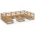 Set mobilier de grădină, 10 piese, lemn masiv pin GartenMobel Dekor