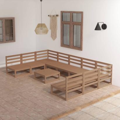 Set mobilier de grădină, 10 piese, lemn masiv pin GartenMobel Dekor