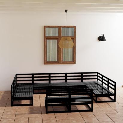 Set mobilier de grădină, 11 piese, lemn masiv de pin GartenMobel Dekor