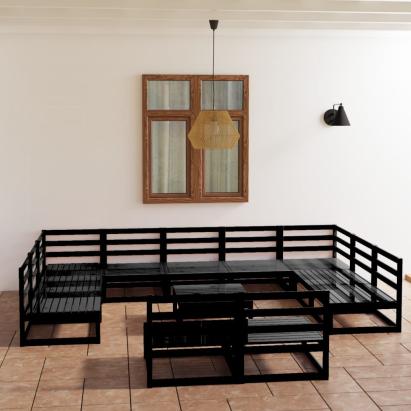 Set mobilier de grădină, 12 piese, lemn masiv de pin GartenMobel Dekor