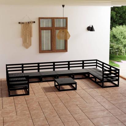 Set mobilier de grădină, 11 piese, lemn masiv de pin GartenMobel Dekor