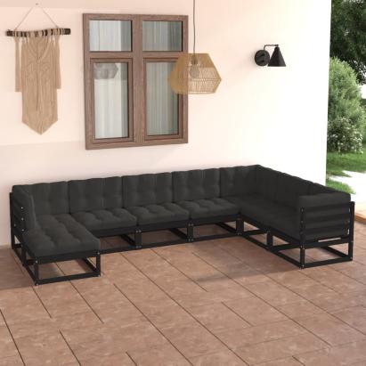 Set mobilier de grădină din 8 piese, lemn masiv de pin GartenMobel Dekor