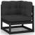 Set mobilier grădină cu perne, 10 piese, negru, lemn masiv pin GartenMobel Dekor
