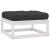 Set mobilier grădină cu perne, 6 piese, alb, lemn masiv de pin GartenMobel Dekor