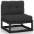 Set mobilier grădină cu perne, 7 piese, negru, lemn masiv pin GartenMobel Dekor