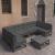 Set mobilier grădină cu perne, 7 piese, negru, lemn masiv pin GartenMobel Dekor
