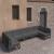 Set mobilier grădină cu perne, 7 piese, negru, lemn masiv pin GartenMobel Dekor