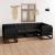Set mobilier grădină cu perne, 6 piese, negru, lemn masiv pin GartenMobel Dekor