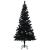 Brad Crăciun pre-iluminat cu set globuri, negru, 150 cm, PVC GartenMobel Dekor