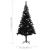 Brad Crăciun pre-iluminat cu set globuri, negru, 180 cm, PVC GartenMobel Dekor