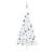 Jumătate brad Crăciun pre-iluminat cu set globuri, alb, 150 cm GartenMobel Dekor