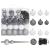 Brad Crăciun pre-iluminat cu set globuri, roz, 240 cm, PVC GartenMobel Dekor