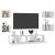 Set dulapuri TV, 6 piese, alb, lemn prelucrat GartenMobel Dekor