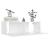 Set dulapuri TV, 6 piese, alb, lemn prelucrat GartenMobel Dekor