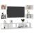 Set dulapuri TV, 6 piese, alb, lemn prelucrat GartenMobel Dekor