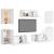 Set dulapuri TV, 7 piese, alb, lemn prelucrat GartenMobel Dekor