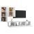 Set dulapuri TV, 4 piese, alb, lemn prelucrat GartenMobel Dekor